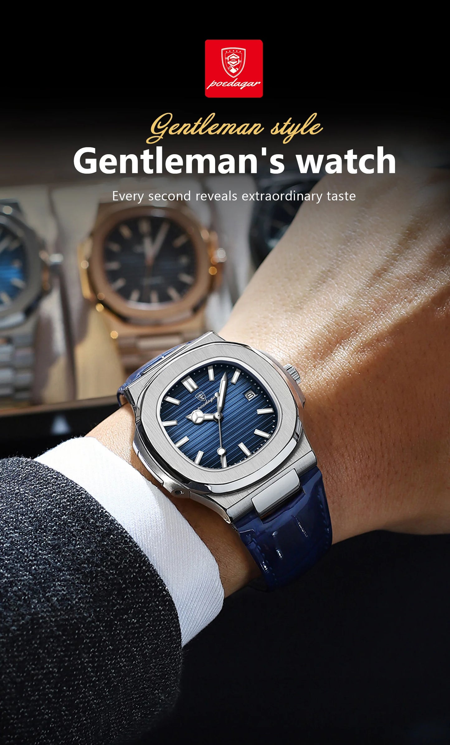 POEDAGAR Luxury Man Wristwatch