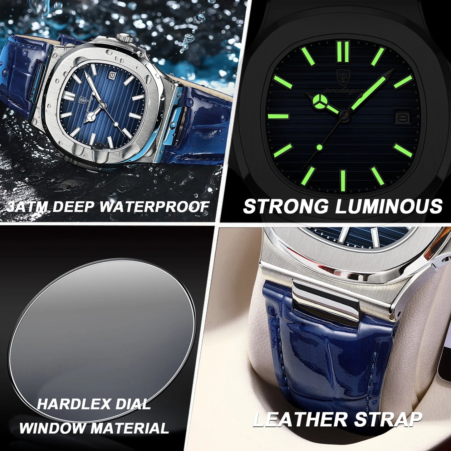 POEDAGAR Luxury Man Wristwatch