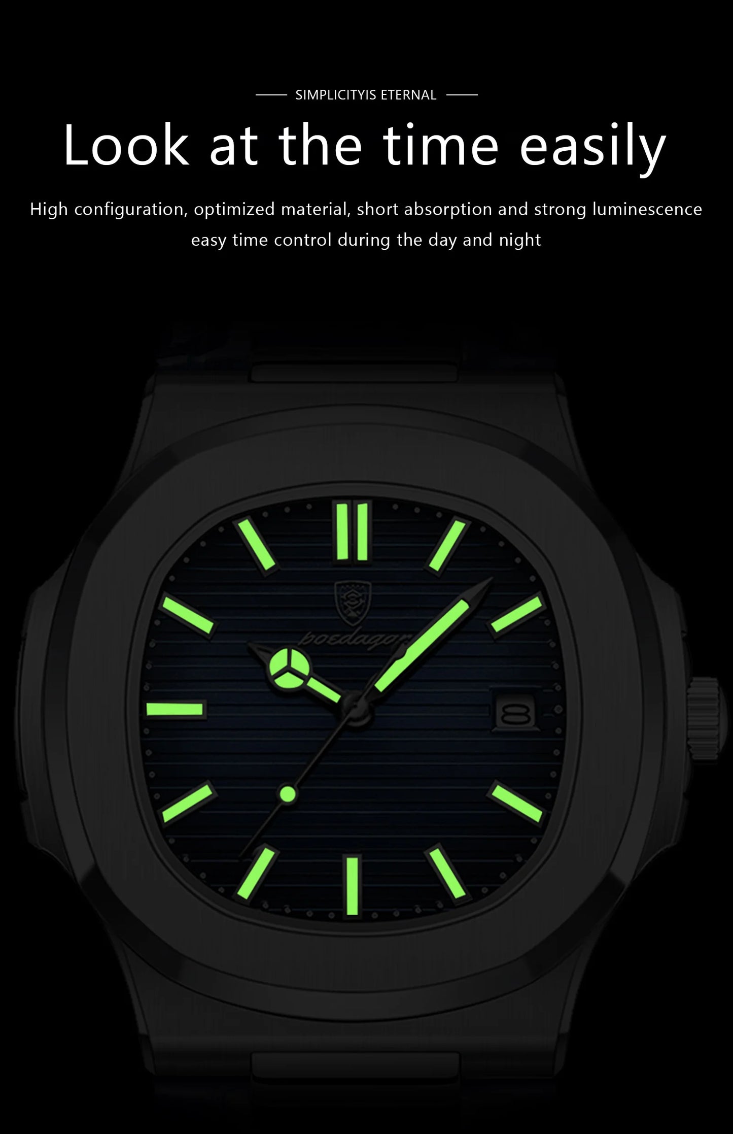 POEDAGAR Luxury Man Wristwatch