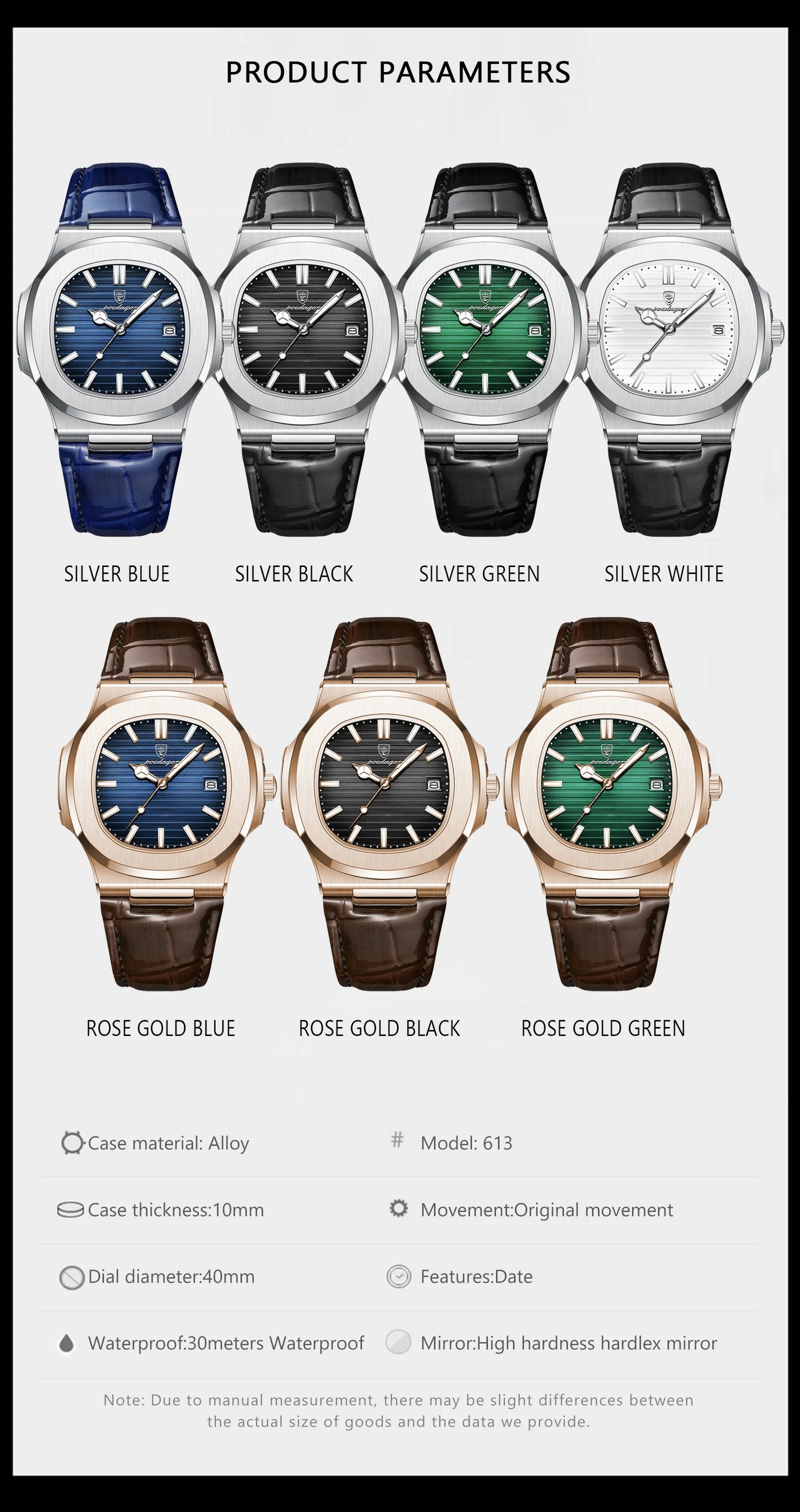 POEDAGAR Luxury Man Wristwatch