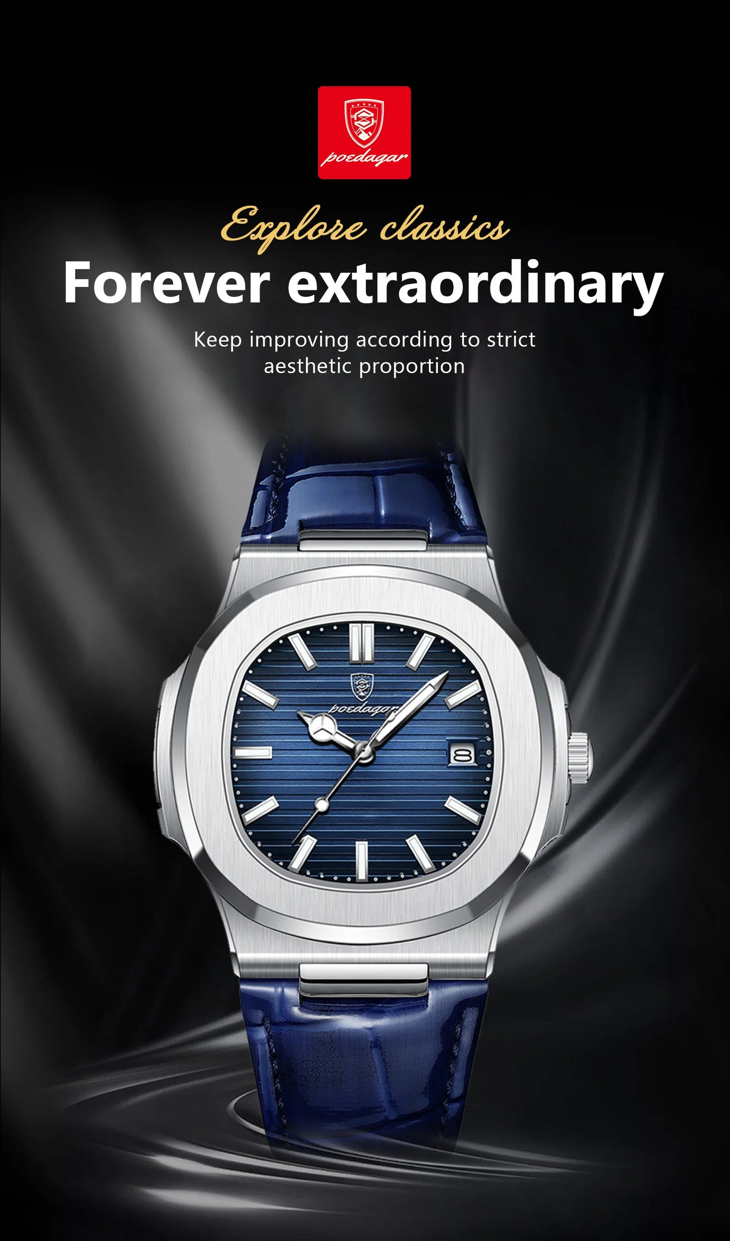 POEDAGAR Luxury Man Wristwatch