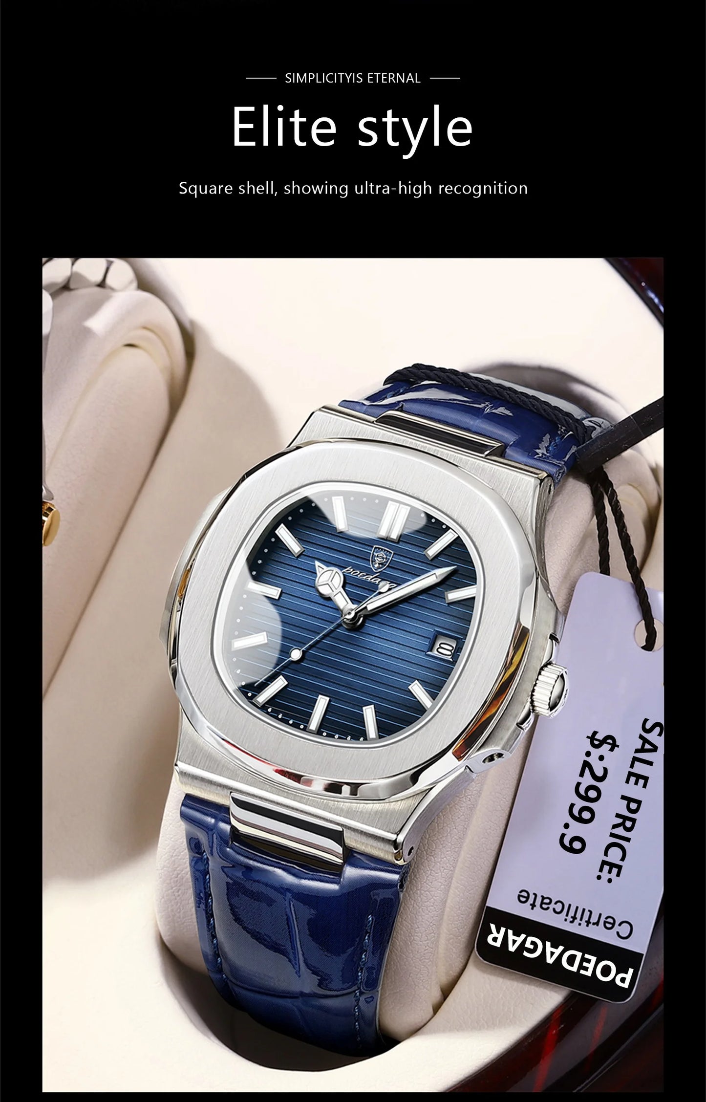 POEDAGAR Luxury Man Wristwatch
