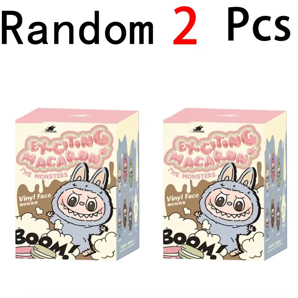 For Labubu Blind Box Anime Figure Have A Seat Series Pendant Flocking Doll Model Toy Monster Replica Keychain Toy Birthday Gift